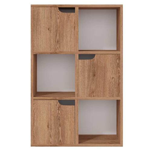 Bogreol 60x27,5x88 cm spånplade brun eg