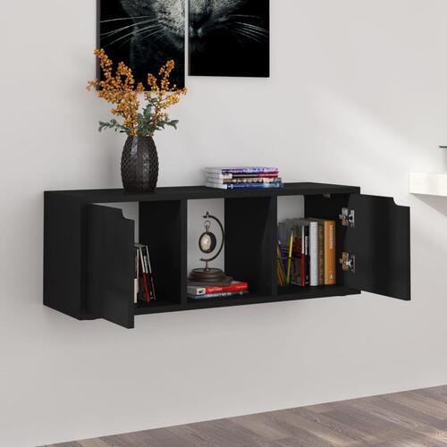 Tv-skab 88,5x27,5x30,5 cm spånplade sort
