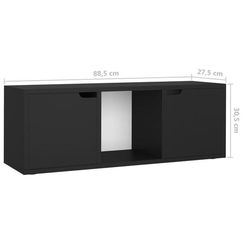 Tv-skab 88,5x27,5x30,5 cm spånplade sort