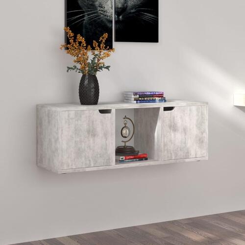 Tv-skab 88,5x27,5x30,5 cm spånplade betongrå