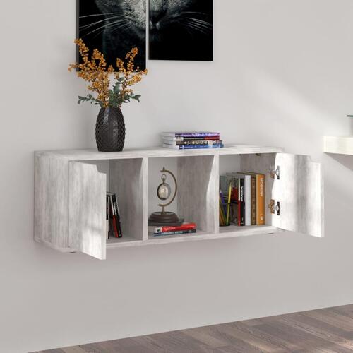Tv-skab 88,5x27,5x30,5 cm spånplade betongrå