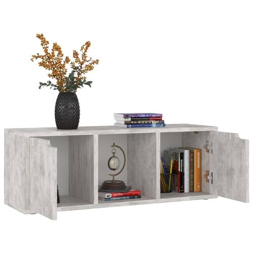 Tv-skab 88,5x27,5x30,5 cm spånplade betongrå