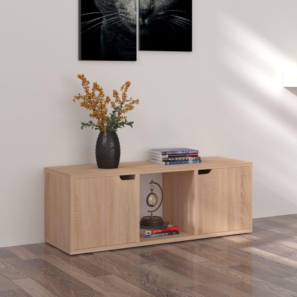 Tv-skab 88,5x27,5x30,5 cm spånplade sonoma-eg