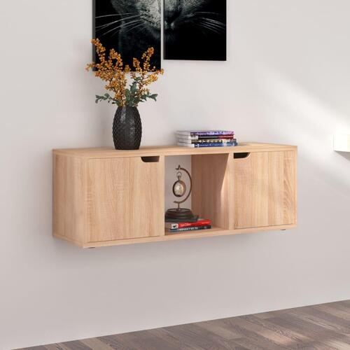 Tv-skab 88,5x27,5x30,5 cm spånplade sonoma-eg