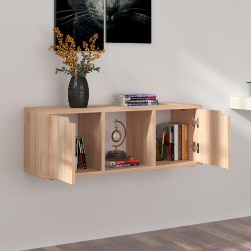 Tv-skab 88,5x27,5x30,5 cm spånplade sonoma-eg
