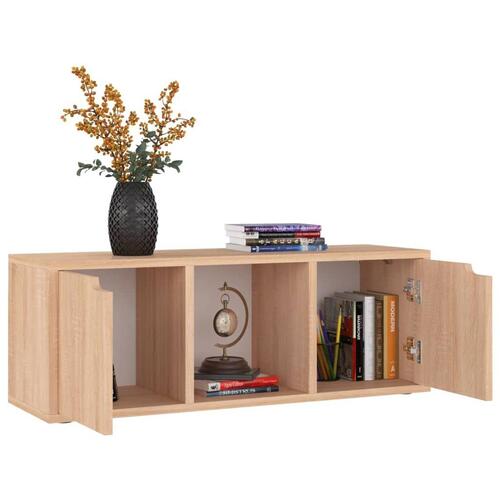 Tv-skab 88,5x27,5x30,5 cm spånplade sonoma-eg