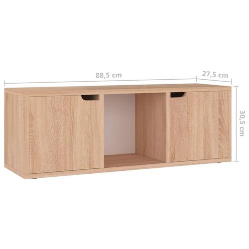 Tv-skab 88,5x27,5x30,5 cm spånplade sonoma-eg
