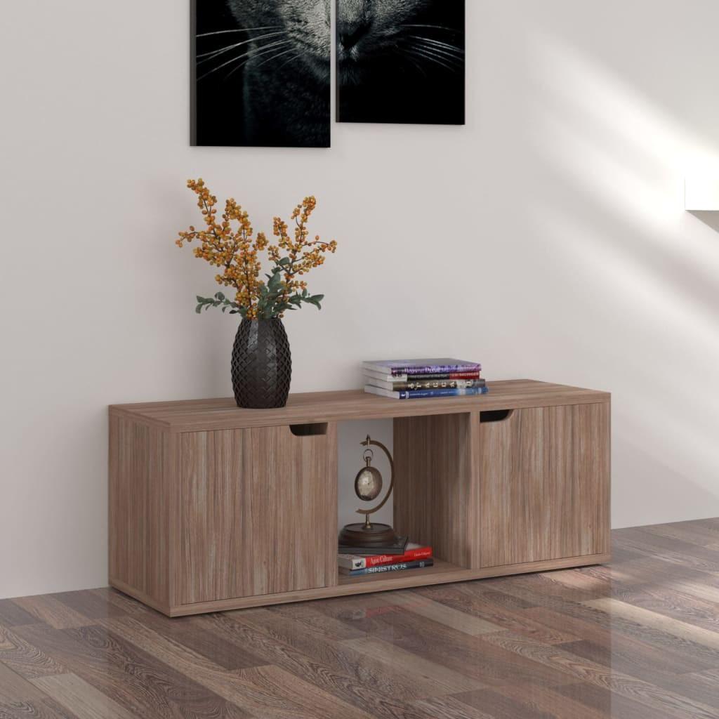 Tv-skab 88,5x27,5x30,5 cm spånplade grå sonoma-eg
