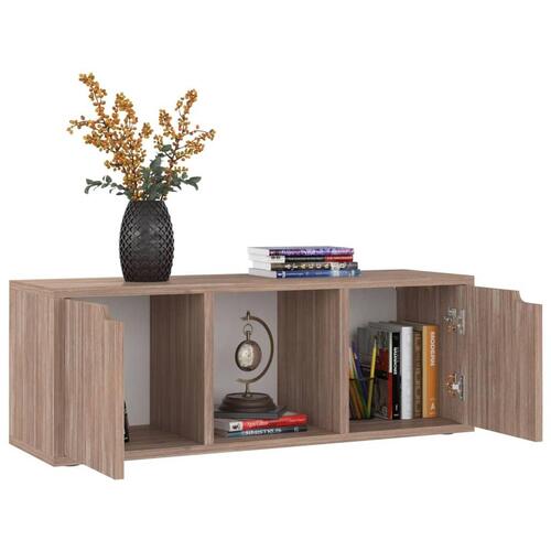 Tv-skab 88,5x27,5x30,5 cm spånplade grå sonoma-eg