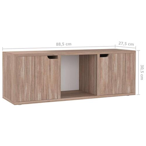 Tv-skab 88,5x27,5x30,5 cm spånplade grå sonoma-eg