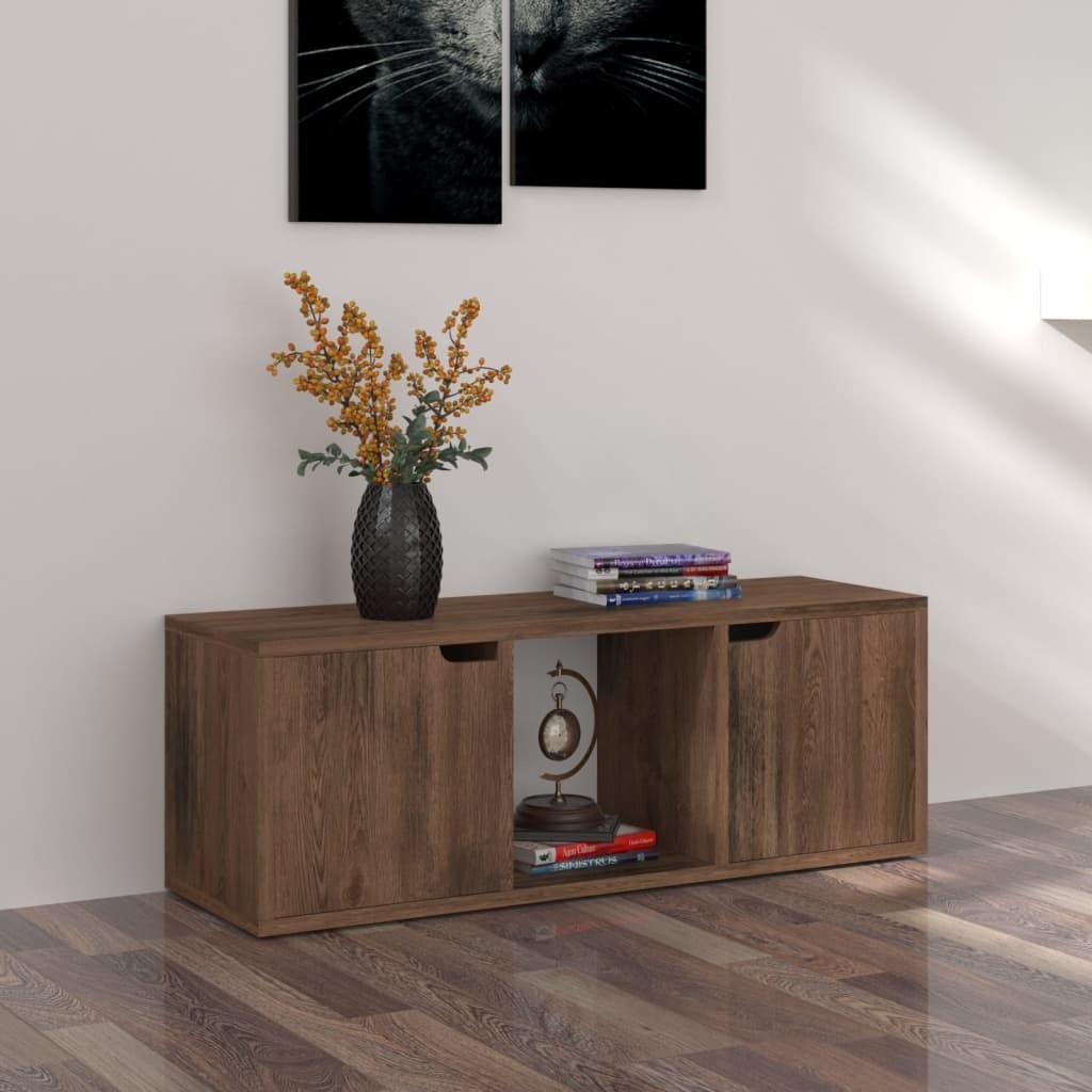 Tv-skab 88,5x27,5x30,5 cm spånplade røget eg