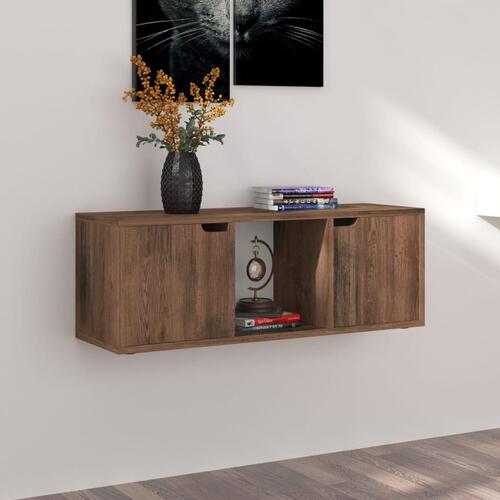 Tv-skab 88,5x27,5x30,5 cm spånplade røget eg