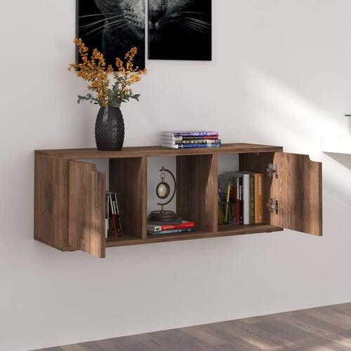 Tv-skab 88,5x27,5x30,5 cm spånplade røget eg