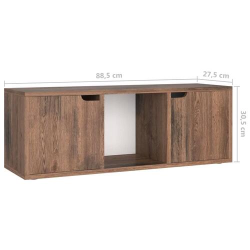 Tv-skab 88,5x27,5x30,5 cm spånplade røget eg
