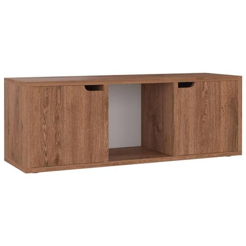 Tv-skab 88,5x27,5x30,5 cm spånplade brun eg