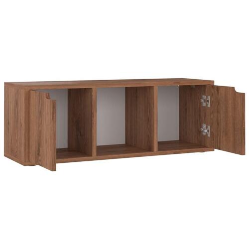 Tv-skab 88,5x27,5x30,5 cm spånplade brun eg