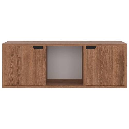 Tv-skab 88,5x27,5x30,5 cm spånplade brun eg