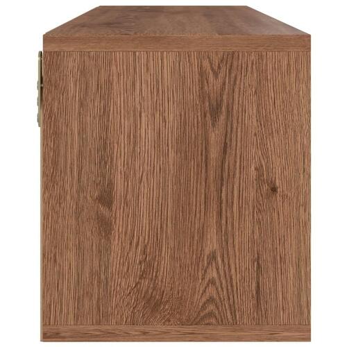 Tv-skab 88,5x27,5x30,5 cm spånplade brun eg