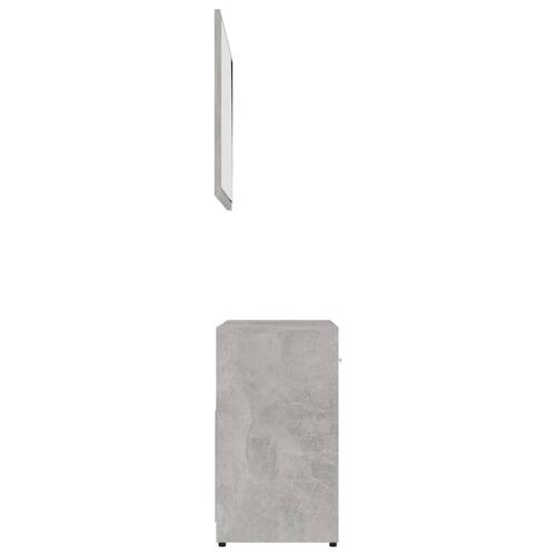 Badeværelsesmøbelsæt 3 dele spånplade betongrå