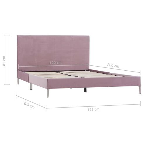 Sengestel 120 x 200 cm stof pink