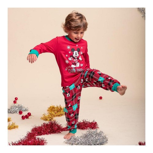 Mickey Mouse pyjamas til drenge - rød, 10 år, 100% bomuld