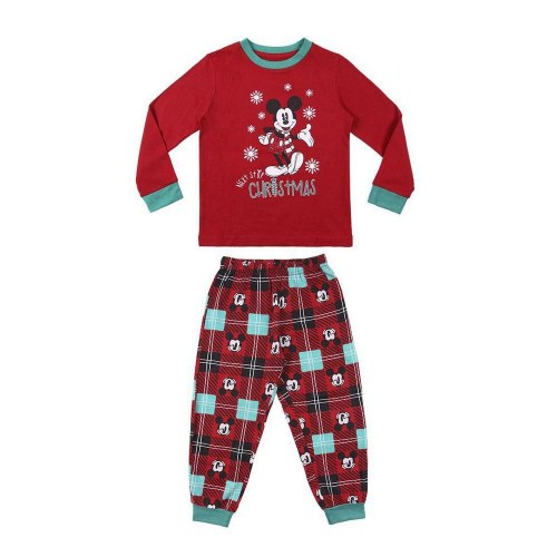 Nattøj Børns Mickey Mouse Rød - 4 år