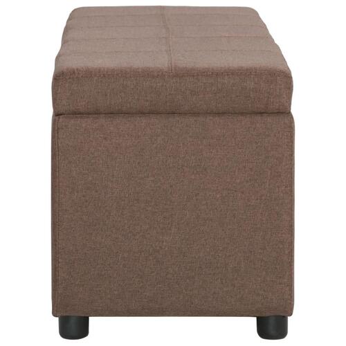 Bænk med opbevaringsrum 116 cm polyester brun