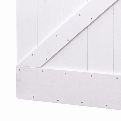 Skydedør med monteringssæt 80x210 cm massivt fyrretræ