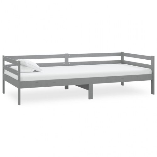 Daybed 90 x 200 cm i massivt fyrretræ - grå