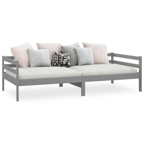 Daybed 90 x 200 cm i massivt fyrretræ - grå