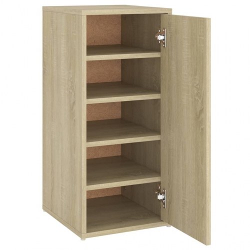 Skoskab 32×35×70 cm - spånplade i sonoma-eg med låge