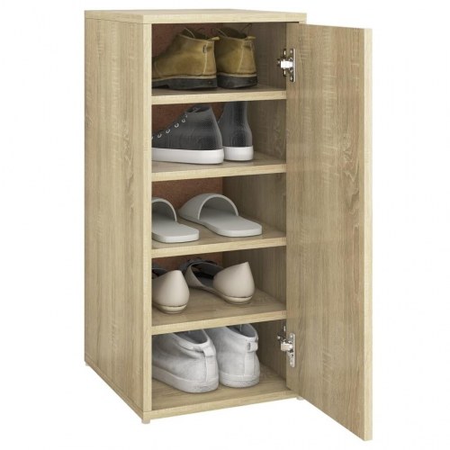 Skoskab 32×35×70 cm - spånplade i sonoma-eg med låge