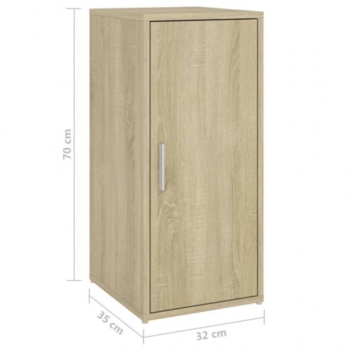 Skoskab 32×35×70 cm - spånplade i sonoma-eg med låge