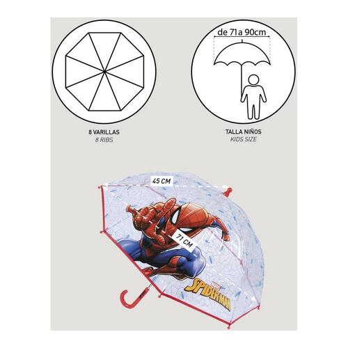 Paraply Spiderman Blå