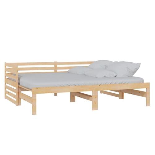 Daybed med udtræk 2x(90x200) cm massivt fyrretræ