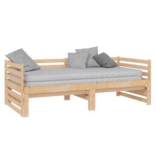 Daybed med udtræk 2x(90x200) cm massivt fyrretræ