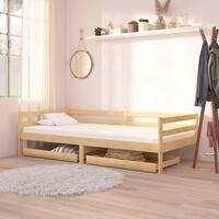 Sengeskuffer til daybed 2 stk. massivt fyrretræ