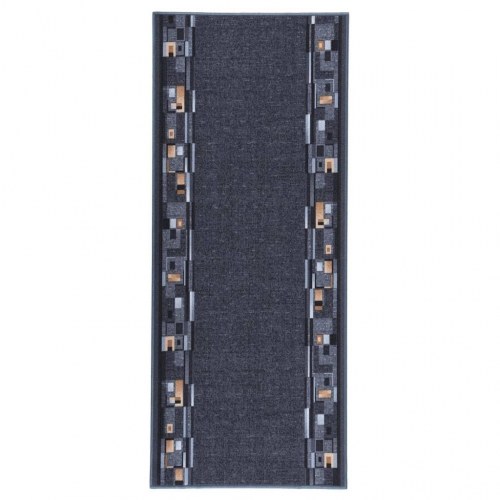 Tæppeløber 100x250 cm skridsikker bagside antracitgrå