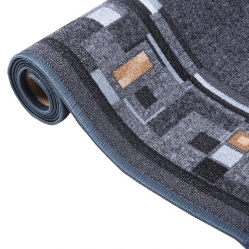 Tæppeløber 100x300 cm skridsikker bagside antracitgrå
