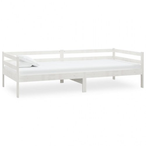 Daybed 90 x 200 cm i massivt fyrretræ - hvid