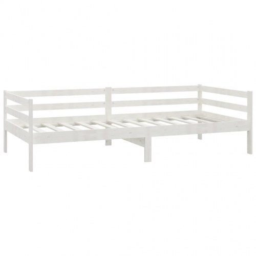 Daybed 90 x 200 cm i massivt fyrretræ - hvid