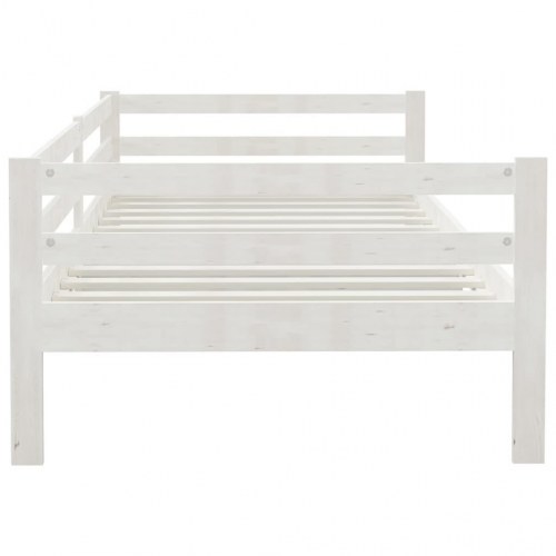 Daybed 90 x 200 cm i massivt fyrretræ - hvid