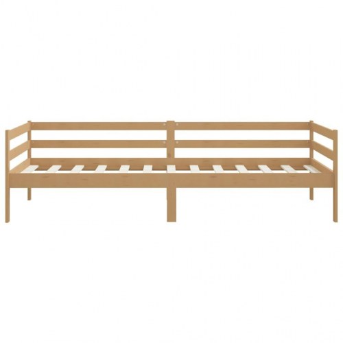 Daybed 90x200 cm massivt fyrretræ gyldenbrun
