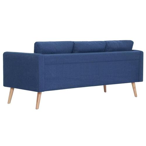 3-personers sofa i stof blå