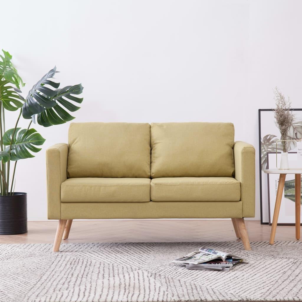 2-personers sofa i stof grøn