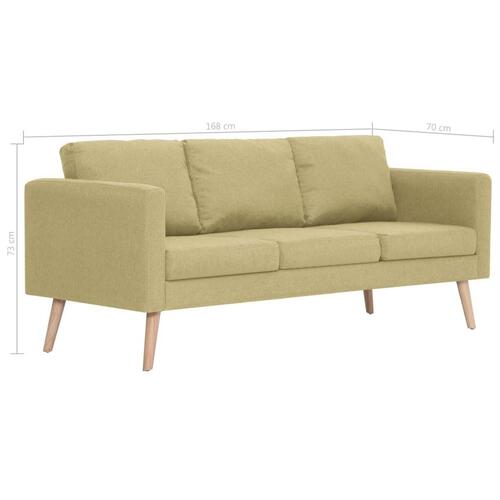 3-personers sofa i stof grøn