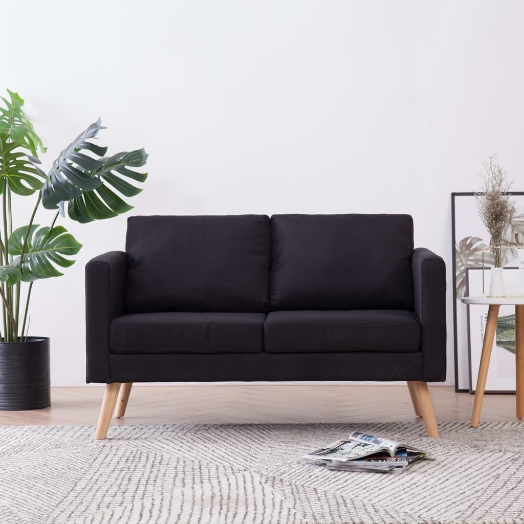 2-personers sofa i stof sort