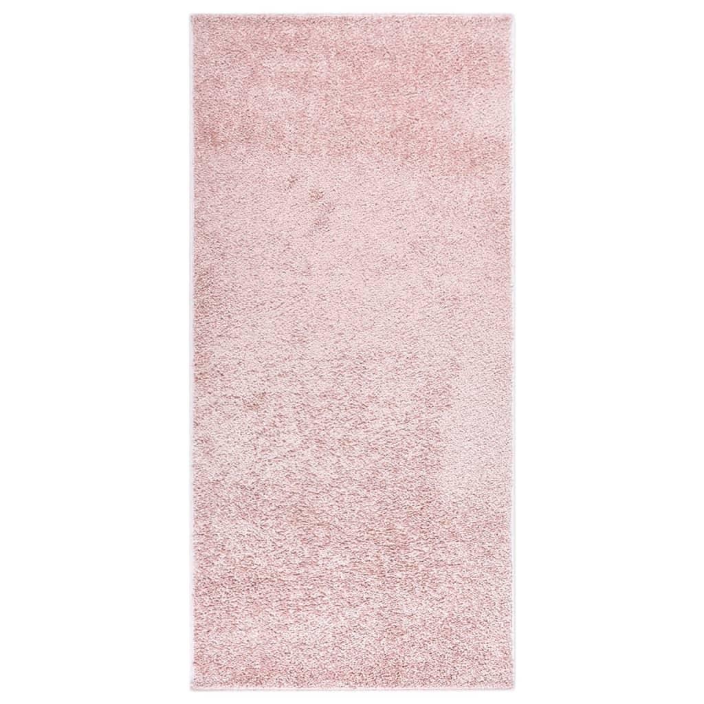 Gulvtæppe med blød luv 115x170 cm skridsikkert lilla
