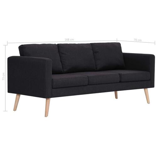 3-personers sofa i stof sort