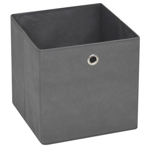 Opbevaringskasser 4 stk. 28x28x28 cm uvævet stof grå